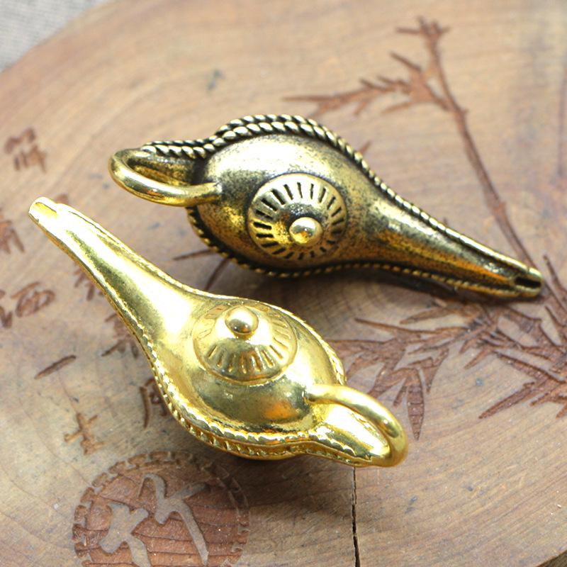 Брелок-подвеска в виде лампы Аладдина из латуни ручной работы