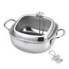 Tempura All Stainless Made In with Original Tag J-kitchens Pot, Square, Steel, 20cm, Japan,