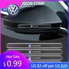2026 Hot For Volkswagen VW 4pc Car Door Side Edge Protector Strips Rearview Mirror Guards Stickers For Volkswagen GTI Golf Caddy