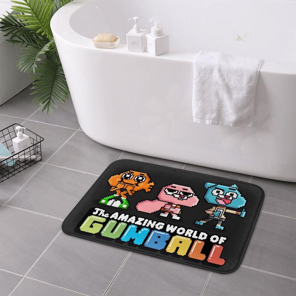 The Amazing World Of Gumball Cartoon Non-slip Doormat Floor Mat Cushion Carpet Rug for Kitchen Entrance Home Bedroom Footpad Mat