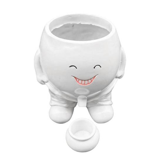 Горшок для цветов с изображением улыбающегося лица, непослушный мальчик, писающий, улыбающееся лицо, с дренажем