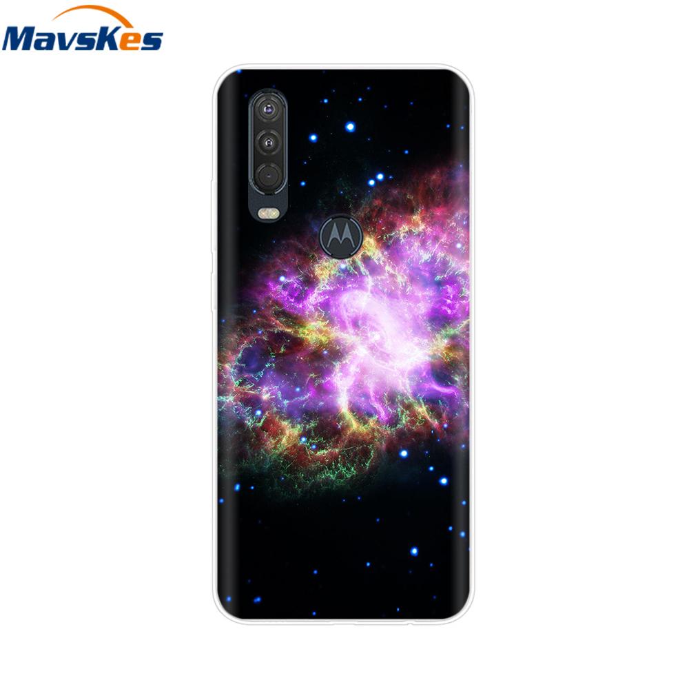 Для Moto One Action Чехол Мягкий ТПУ Силиконовая Задняя Крышка Для Motorola Moto One Vision OneAction Чехол для Телефона Защитный Модный Чехол