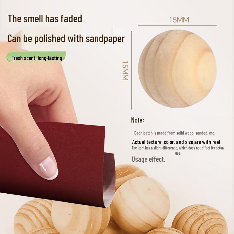 KINBATA Natural Camphor Wood Moth Repellent Balls