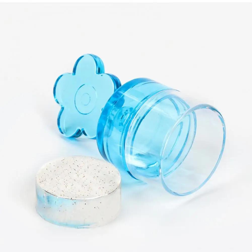 1 Set Nail Stamp Tool & Nail Scraper Transparent Silicone Manicure Stamp DIY Nail Art Tools Nail Salon Template Seal Stamp