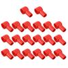 20PCS Plastic Battery Terminal Cover Boots Insulating Protective Lug Cap 12x20mm Red Parts Accessories