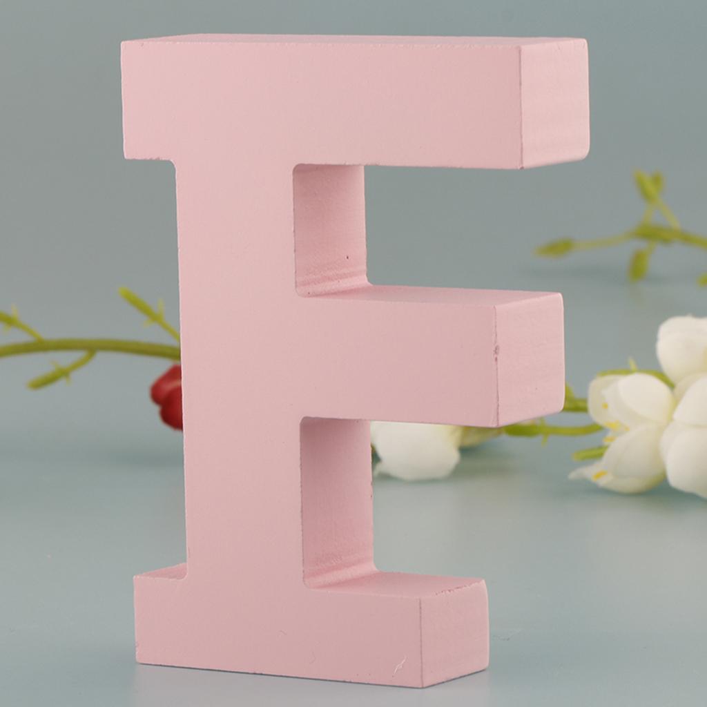 Деревянные Розовые 26 Букв Алфавита Маркизные Буквы Настенная Подвесная Табличка на Дверь от А до Я для Детской Комнаты, Декорации для Детской