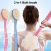 Long Handle Bath Brush with Rich Foam Balls Soft-Bristled Body Brush 2