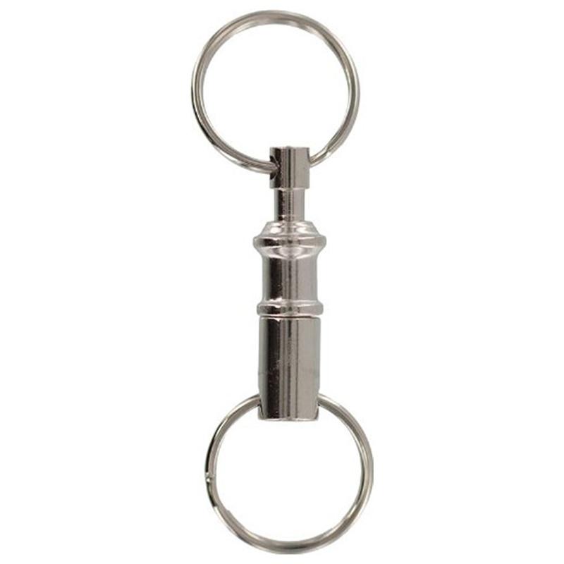 1 шт. съемный сверхмощный двойной брелок для ключей безопасности брелок для ключей с защелкивающимся замком