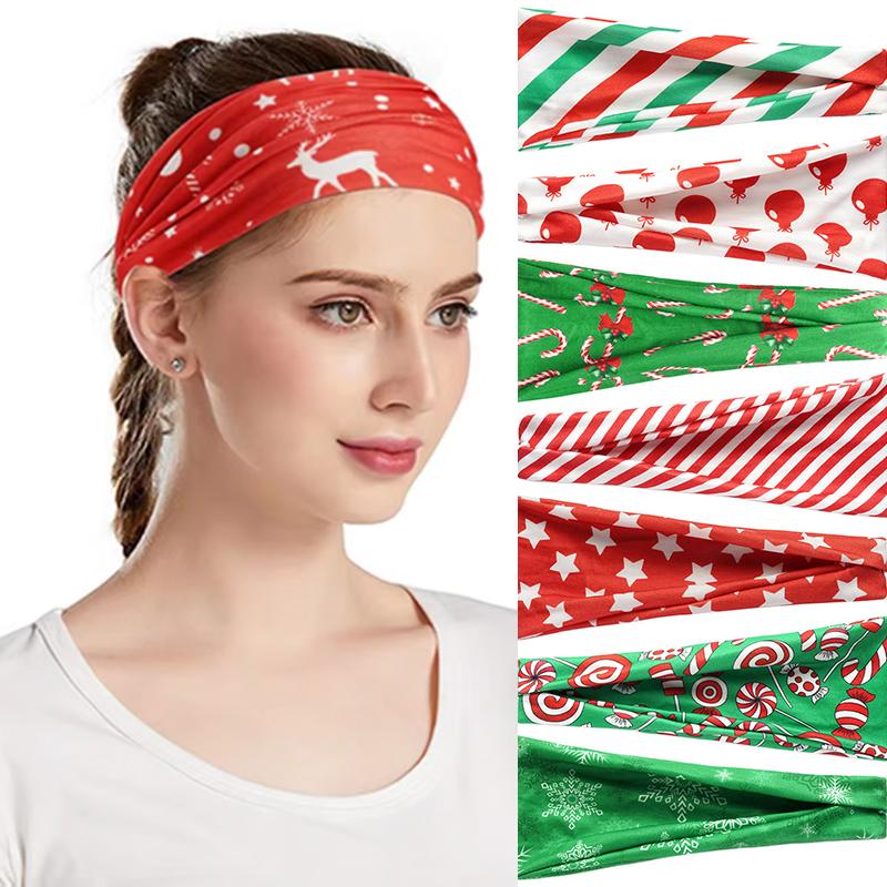 1Pc Headband Christmas Decorations Sports Headband Breathable Elastic Hair Accessories