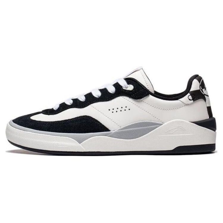 Li Ning Comfortable Durable Breathable Low-Top Skate Shoes Men Sneakers White Black AEPSA49-3