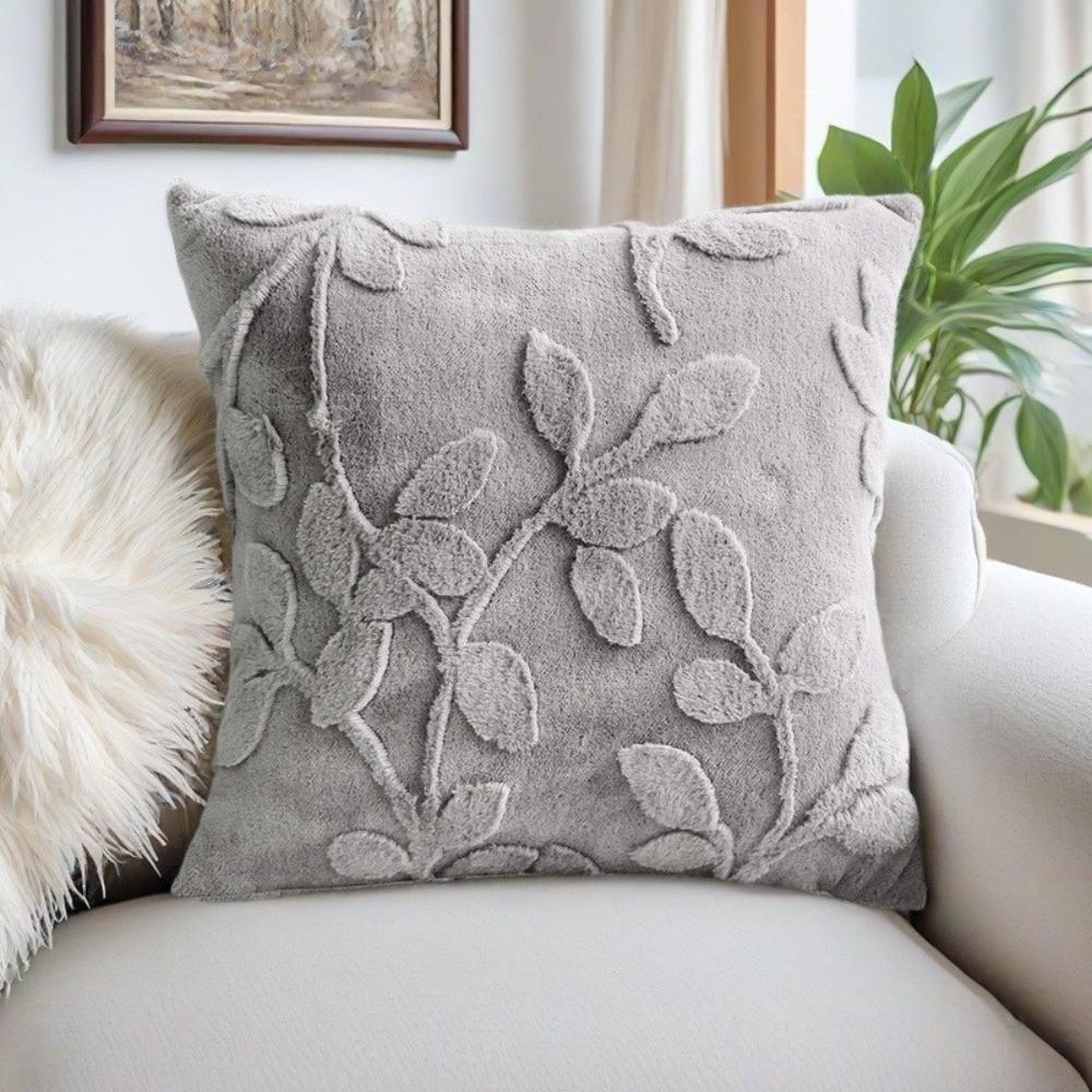 1pcs Plush Jacquard Throw Pillow Cover Modern Simple Stamping Waist Cushion Cover Decor Home Decorative Pillowcases