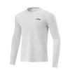 Li Ning Running Series Sports Casual Simple Solid Color Round Neck Pullover Long Sleeve T-Shirt Men Tops Light-Gray ATLV029-4