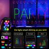 USB LED Smart Curtain Lights Multicolor Fairy Light Remote Bluetooth APP Control DIY Text Cartoon Music Change Display Christmas