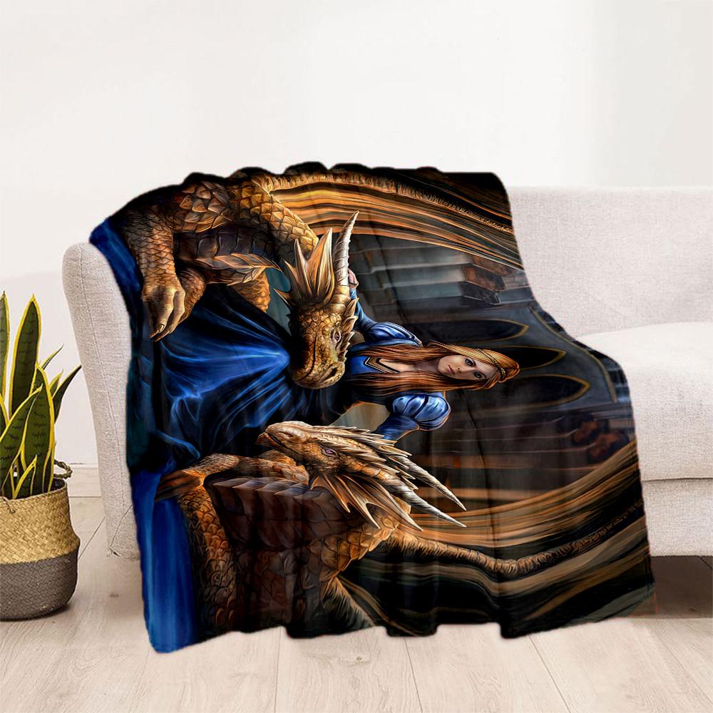 Gothic Style Blanket Warmthful Decor Great for Bedding Picnics Sofa Four Seasons Multipurpose Modern Style Best Holiday Gift for Friends Family