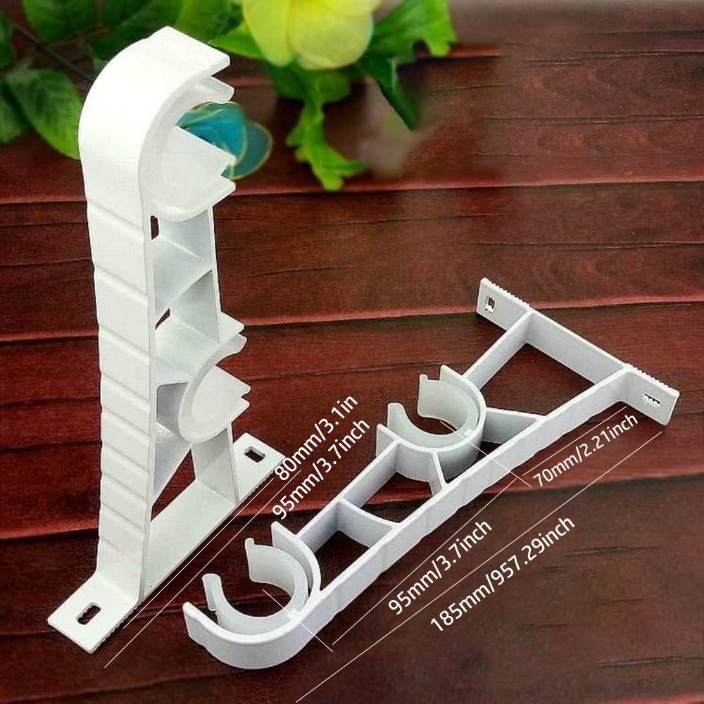 Черные держатели для карнизов для штор из алюминиевого сплава, настенные вешалки для штор, ванная комната