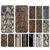 Snake Skin Phone Case for Motorola Moto E7 Plus E32 E20 E40 Edge 20 Lite G22 G52 G20 G30 G100 G60 G50 G10 G Pure G Stylus