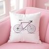 Fruit Orange Lemon Bicycle Pillow Case Anti-dustmite Pillow Invisible Zipper Silky Short Plush Sofa Cushion Cover