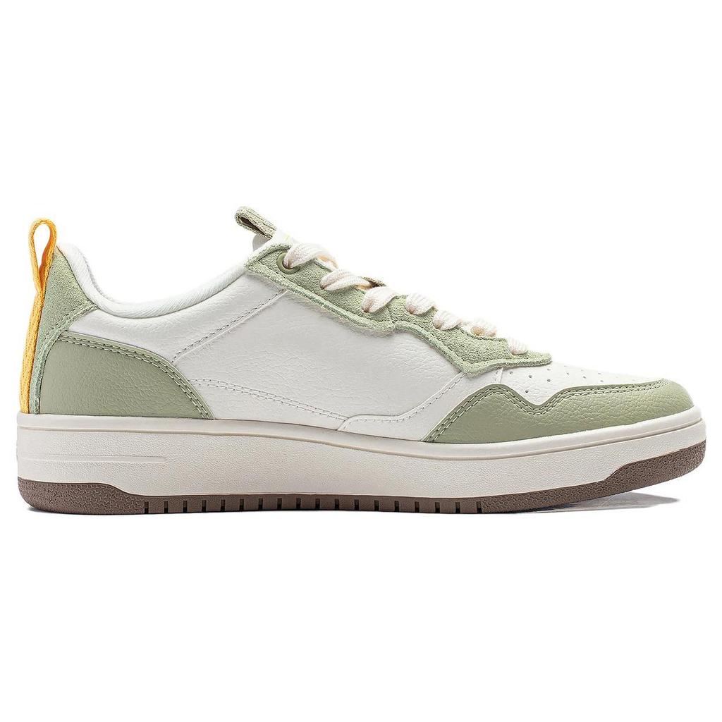 Li Ning Star Candy Противоскользящие Амортизирующие Низкие Скейтбордические Кроссовки Женские Зелено-Белые AGCT472-3
