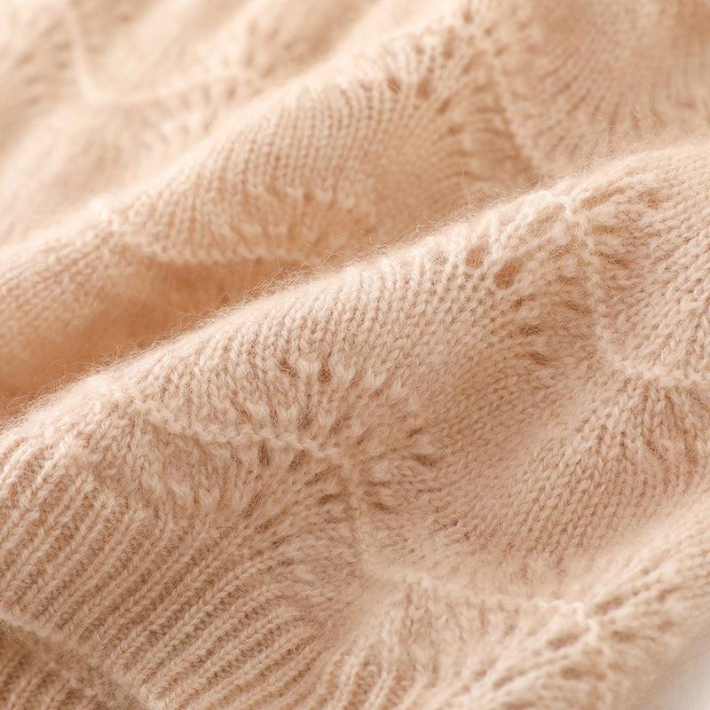 Cashmere autumn and winter new women's solid color wave thickened ear protection warm fashion casual knitted hat