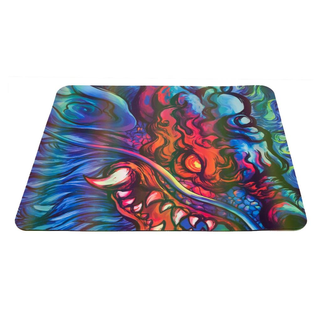 Игровой коврик для мыши EsportsTiger WuXiang Blue с поверхностью, обработанной радужным покрытием, резиновой основой и плавной оптимизацией, большого размера (400мм x 480мм)