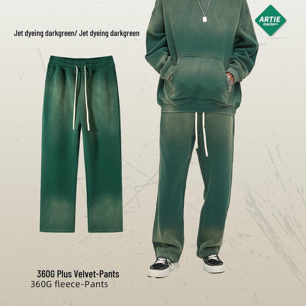 ARTIE Мужской комплект из толстовки и брюк в винтажном стиле с распылением 2023 года