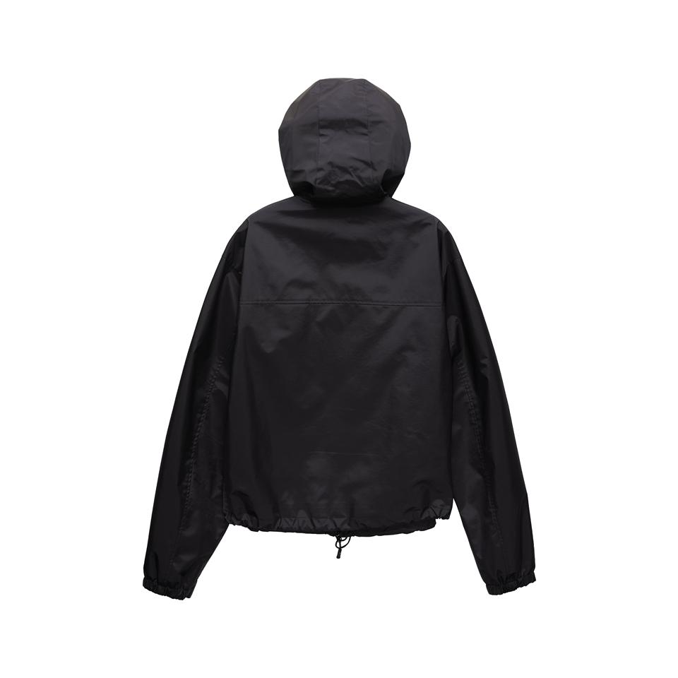Aeiaeiae Symbol Embroidered Windbreaker [Black]