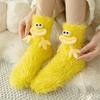 Mink Fleece Floor Socks Ugly And Cute Big Eye Funny Warm Medium And Autumn Sleeve Cartoon And H Y9O7