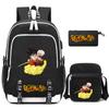 3Pcs/set Anime Dragon Ball Backpack Children Teenager Cartoon Bagpack School Bag Waterproof Student Boy Girl Schoolbag Backpack