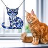 Cat Acrylic Sun Catcher Window Hanging Ornament Blue Cat Sun Catcher