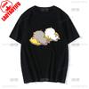 Lovely Peaches and Ash Ash T Shirt Gray Admit Mistake Tshirt Super Cute Peach Cat Cartoon Couple Print T-shirt Unisex Cotton Tee