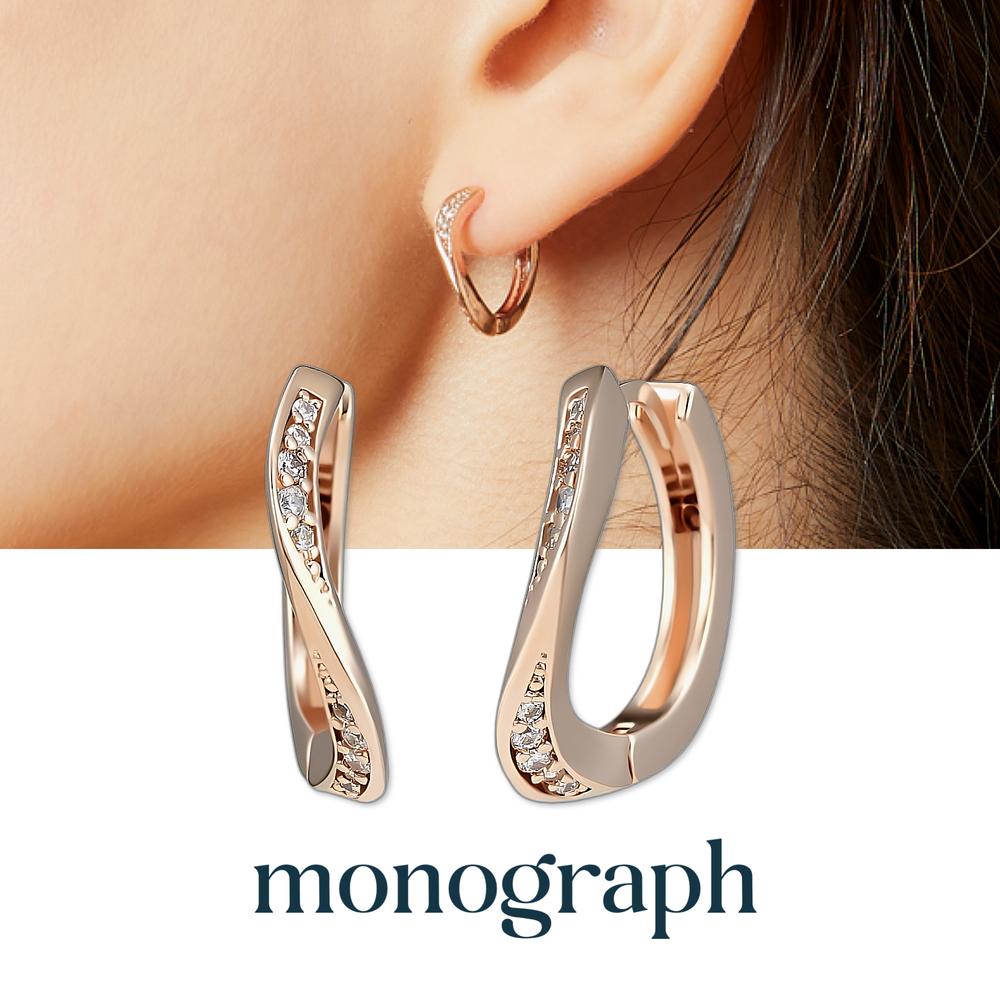 Монография Серьги Gina Mger039S Позолоченные 14K