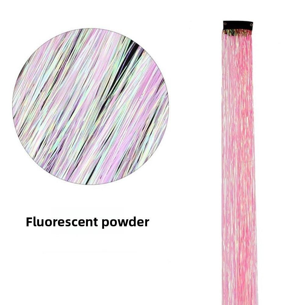 Мелирование Заколка Заколка в Наращивание Волос Блестящие Разноцветные Сказочные Волосы Мишура для Волос Синтетические Длинные Прямые Волосы Мелирование Девочки