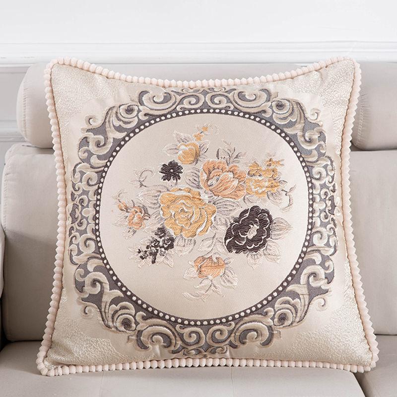 Одиночная европейская жаккардовая наволочка, диванная подушка, вышитая прямоугольная наволочка для спинки дивана для гостиной