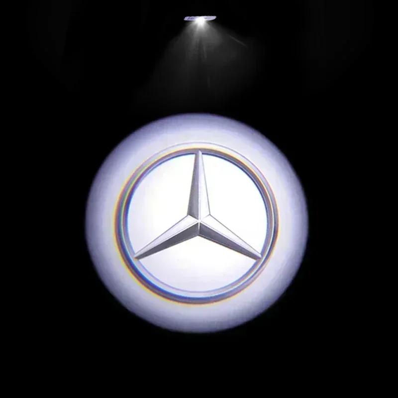 LED Car Door HD Laser Projector Lights Door Welcome Lamp For Mercedes Benz A C E GLC GLA GLE W205 W212 W213 X253 X156 W166