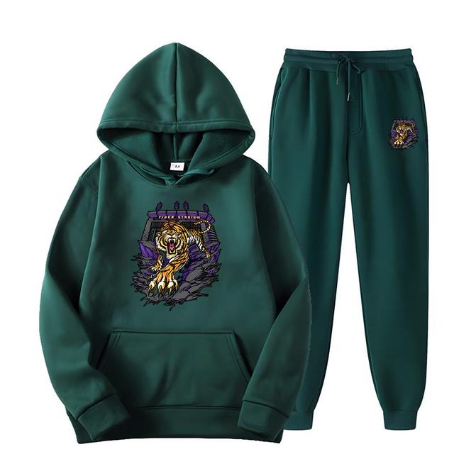 Готический ретро с принтом свирепого тигра для женщин, весна и осень, новый оригинальный дизайн, комплект с капюшоном, чистый хлопок, свободный уличный