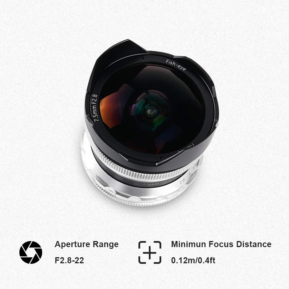 Сменный объектив для камеры PERGEAR, сверхширокоугольный объектив типа «рыбий глаз», ручной фиксированный фокус, совместимый с SONY NEX FS5 A6000 A6100 A6300 A6400