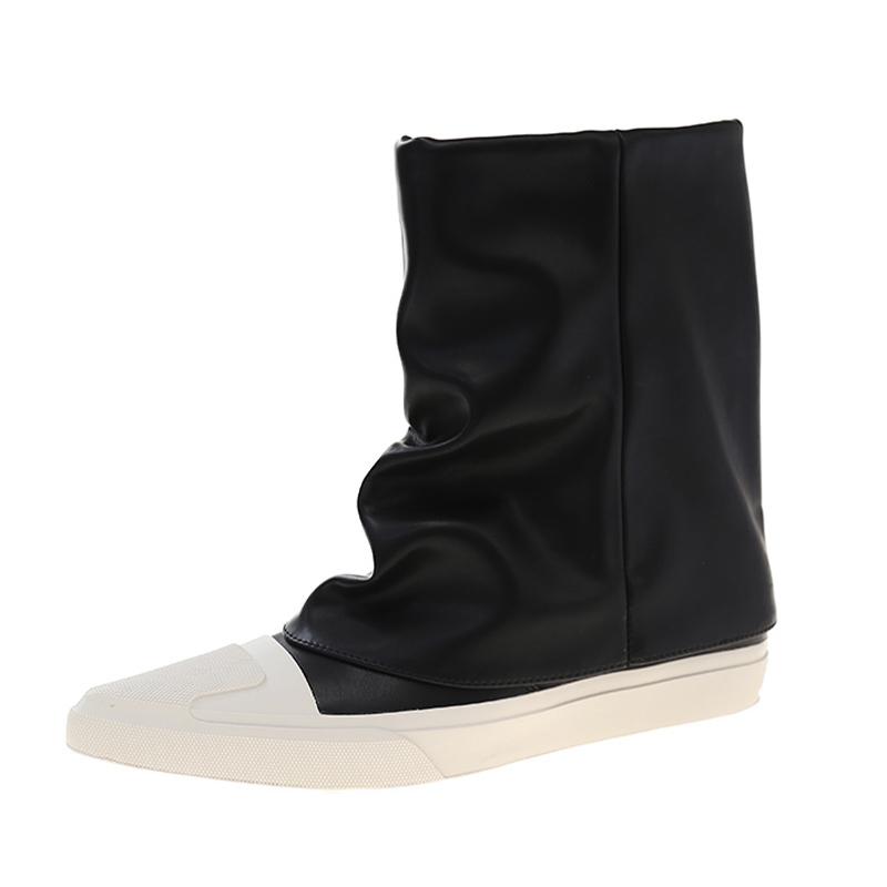 Женские ботильоны на плоской подошве с острым носком из кожи, модная зимняя обувь 2025 года, дизайнерские гладиаторы, высокие мотоциклетные ботинки до колена