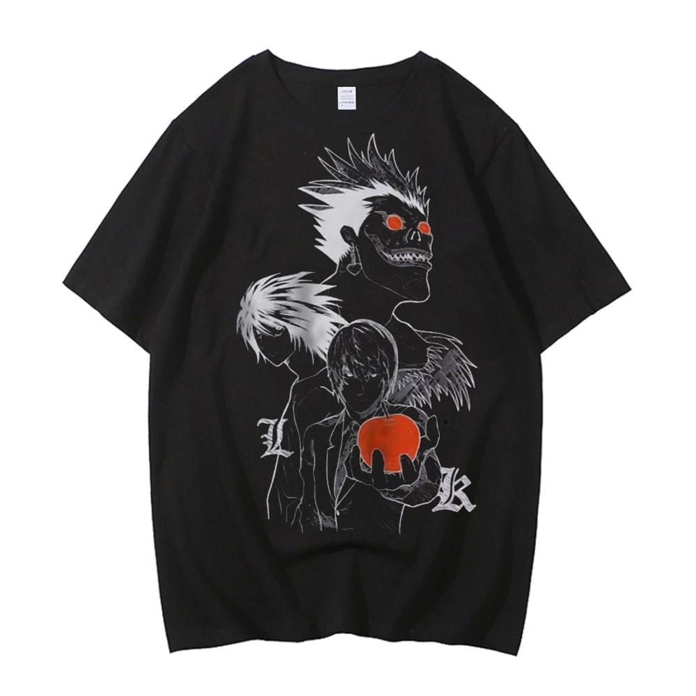 Death Note cotton t shirt teen streetwear Trendy 2000s Graphic Pastel 80s shirt 2000s Grunge 80s 2000s Gothic Punk2