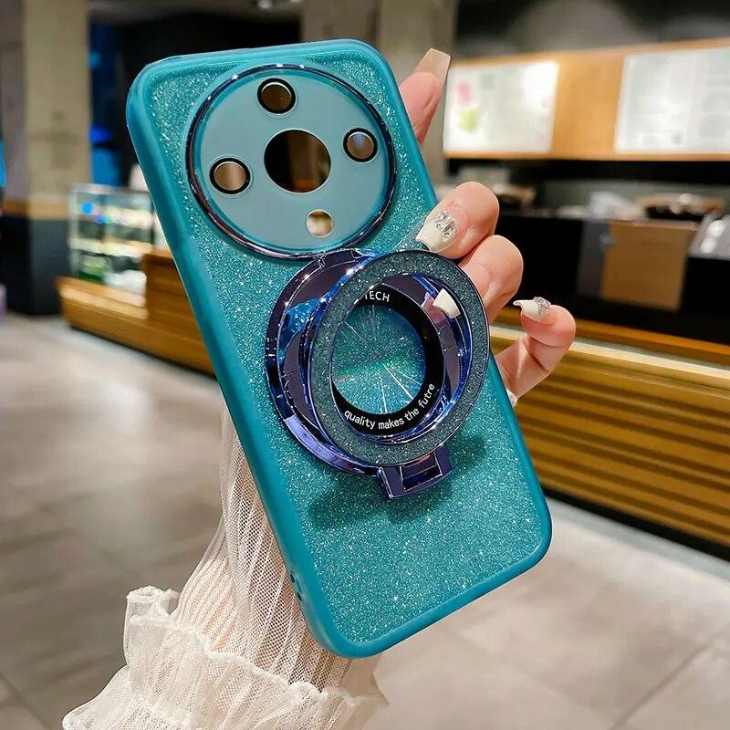 Чехол для Honor Magic5 Lite, роскошный чехол с держателем, чехол с магнитным блеском для Honor Magic 5 6 90 lite X9a X9b X8 b, чехлы-кронштейны