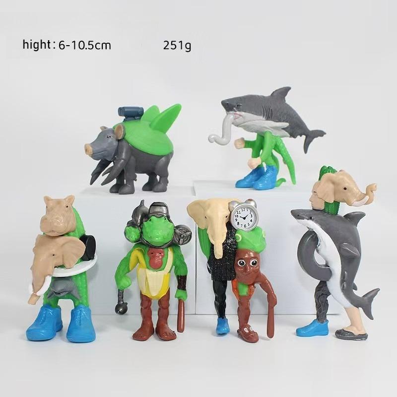 Итальянские фигурки Brainrot Monster Fusion Edition, игрушки Тунг Тунг Тунг Сахур Тралалеро Тралала, аниме, экшн-фигурка, орнамент, игрушка в подарок