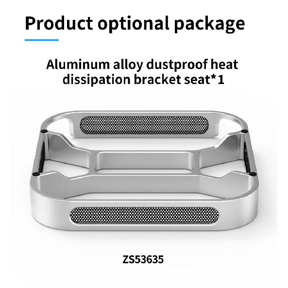 Desktop Stand Computer Riser Dustproof Base Heat Dissipation Bracket Aluminum Alloy Cooling Holder Dock for Mac mini M4/M4 Pro