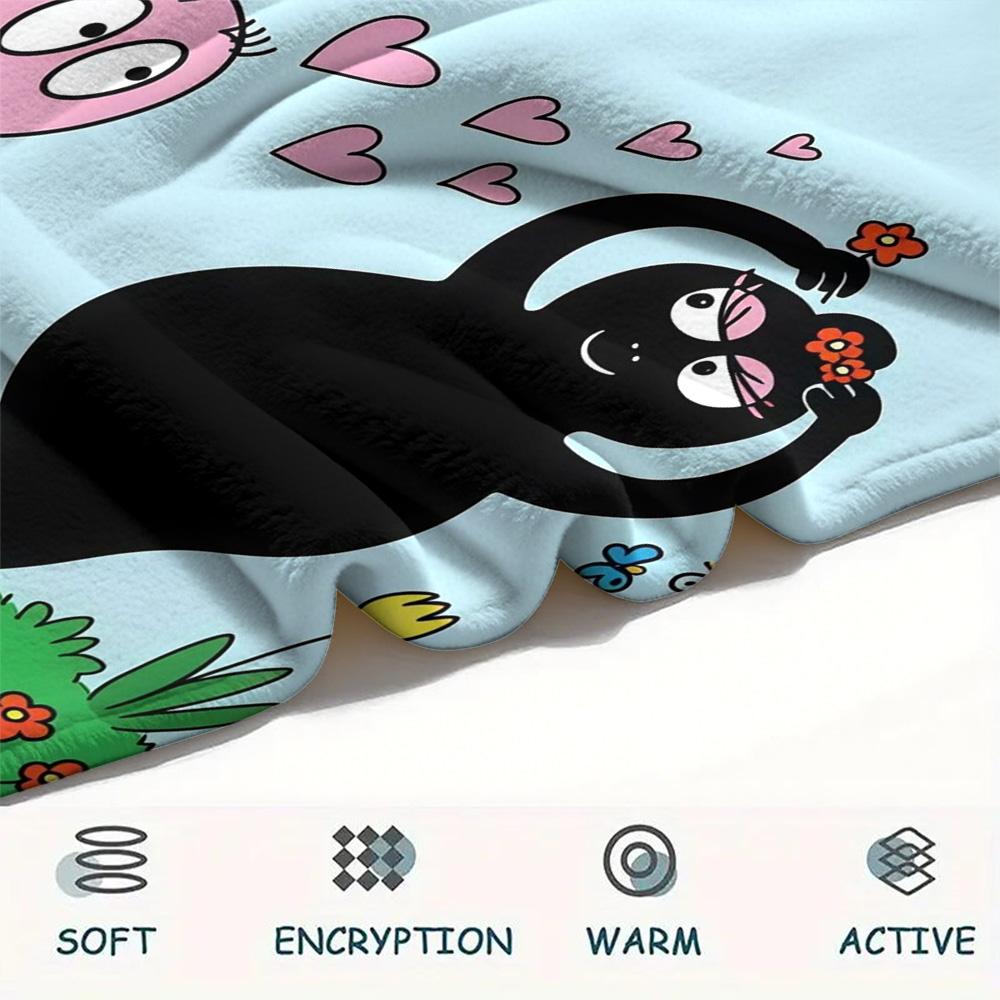 Barbapapa2 Flannel Blanket, High quality Comfortable for All Seasons, Home Decor, Warmth and Comfort