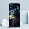 Черный кот Мультяшный Милый Чехол для Телефона Для Xiaomi Poco F7 Ultra X5 X6 X7 Pro M7 Redmi 15C 15 13C 13 12C 12 10C 10 10A 9 9C 9A 9T Обложка