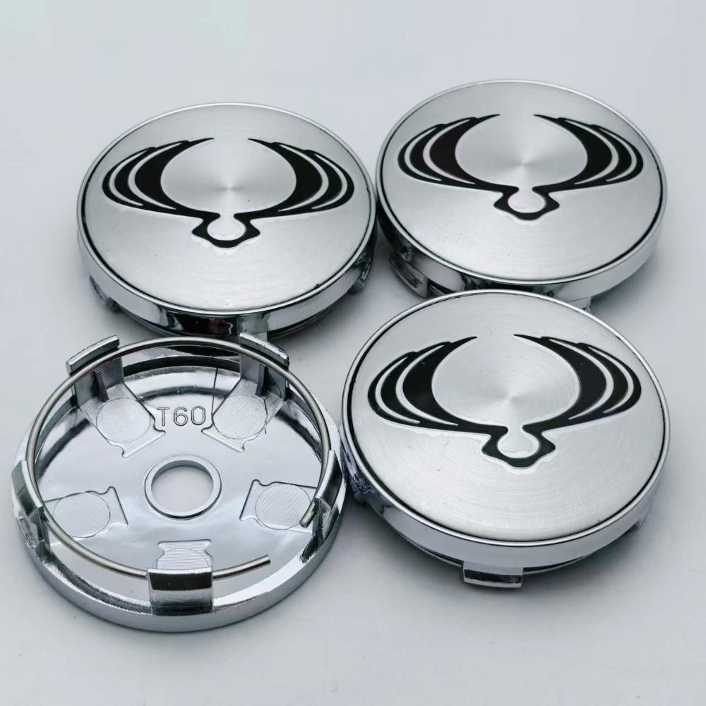 4pcs Ssangyong Logo Emblem Badge Car Wheel Center Caps O.D 60MM I.D 56MM Wheels Hub Cap Rim Hubcaps Dust Cover Car Accessories WW21