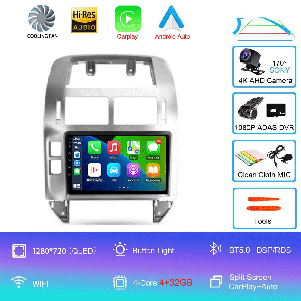 Android 14 для Volkswagen Polo Mk4 IV 4 2001 - 2009 Автомобильный радиоприемник Видеоплеер Навигация стерео GPS Нет 2din 2 din dvd