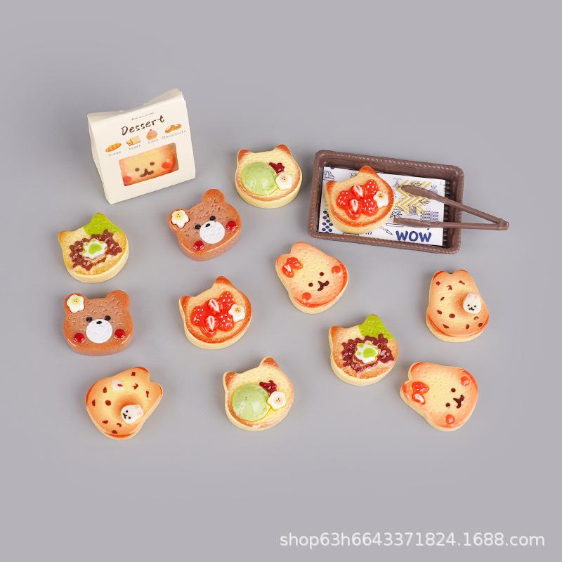 Миниатюрная Мини Съедобная Игровая Хлебная Полка для Куклы Реальная Модель Закуски Игрушка Сцена Детского Игрового Домика Маленькое Украшение