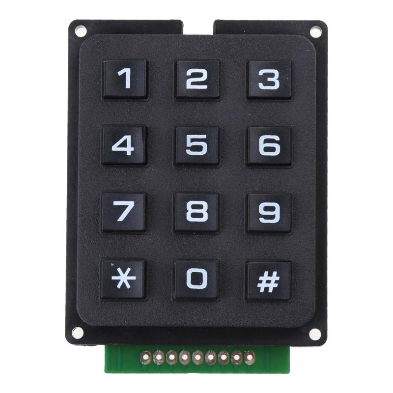 3x4 Matrixes Array 12 Button Keypad Keyboard Module 12 Key MCU Membranes Button Keypad Electric DIY Kit
