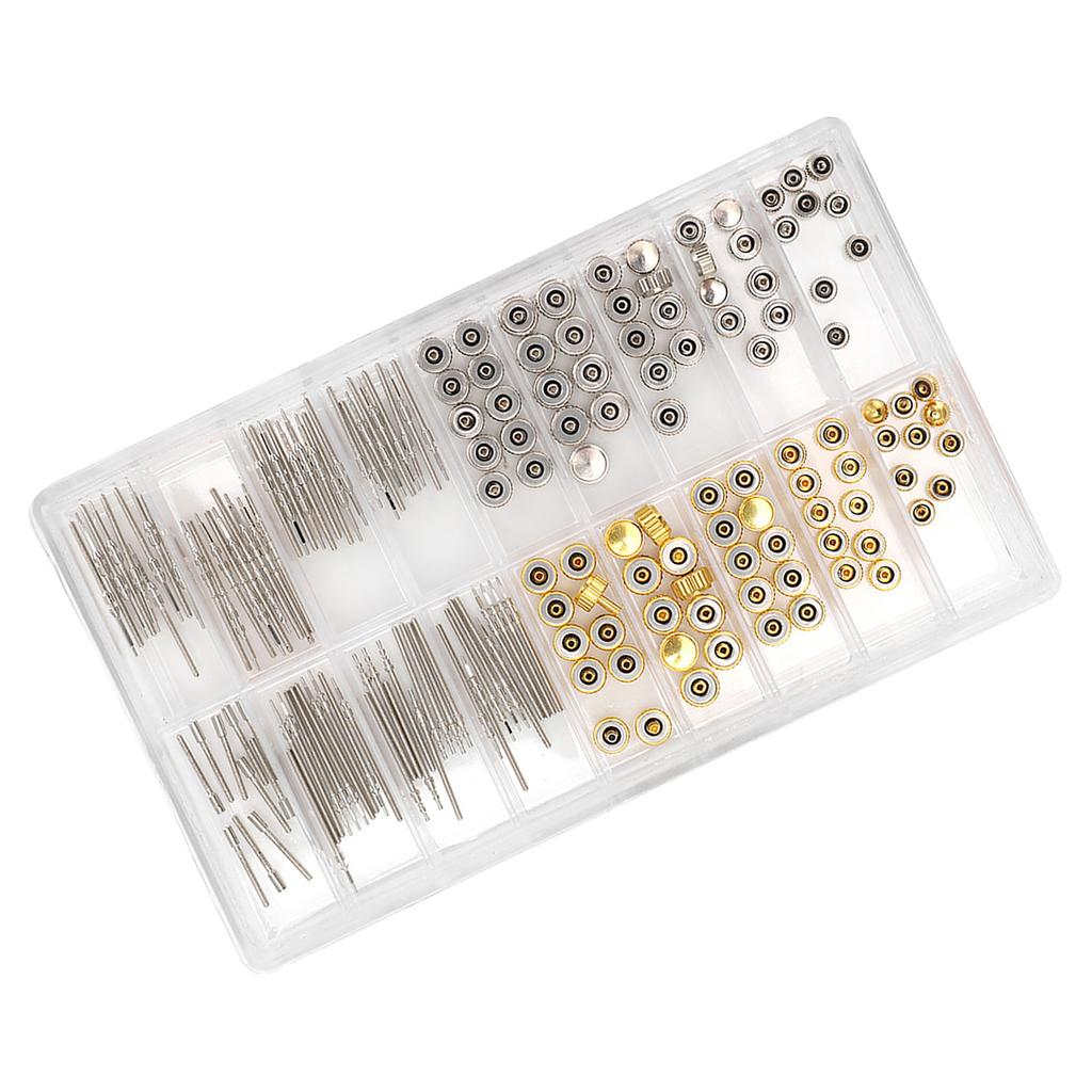 Watch Stem Extender + Crowns Accessory Repairing Replacement Tool Kit with Box