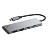 Sanwa Direct Hub Gen2 10Gbps High Speed Data Transfer X X 2 Thin Aluminum Heat Dissipation Compatible with USB Hub Expansion Expansion Compact USB-C