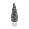 Sapin De Noël - Argenté Et Blanc - Plastique - Taille Moyenne 10 X 33 X 10 Cm - Intérieur